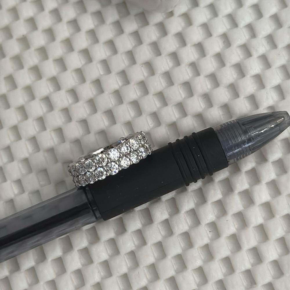 18kt white gold natural diamond eternity band Earth mind